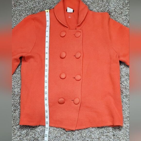 J. Crew Orange Knit Jacket with Tie Bow - Picture 4 of 5